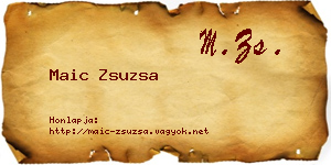 Maic Zsuzsa névjegykártya